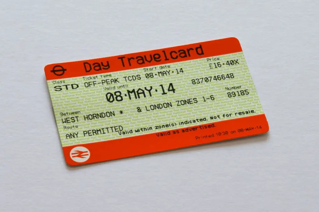 travel card tube and train