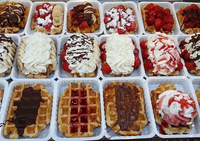 Eat waffles in Belgium