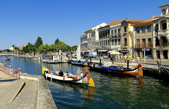 Aveira, Portugal is one of canal cities in Europe