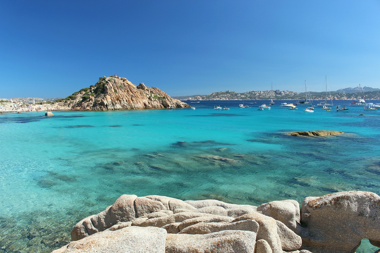 Sardinia Italy 10 July 2017 Aerial View Of The Amazing Beach With